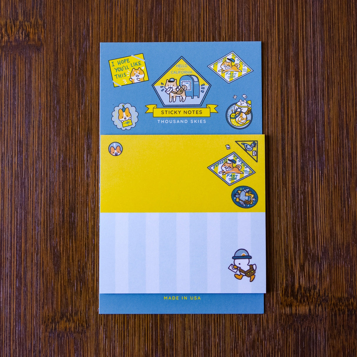 Full color sticky notes featuring adorable little creatures rushing to deliver your mail!
3x3 inches
25 sheets
Printed with 3M