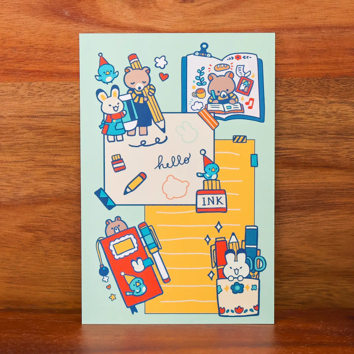 Thousand Skies - Journal and Craft Postcard
A playful and colorful illustration to brighten someone's day.
• 4 in x 6 in postcard
• Matte finish
• Heavy Cardstock
Please consider that monitor calibrations are all different. The color you see might slightly differ from the photo.
Design ©Thousand Skies