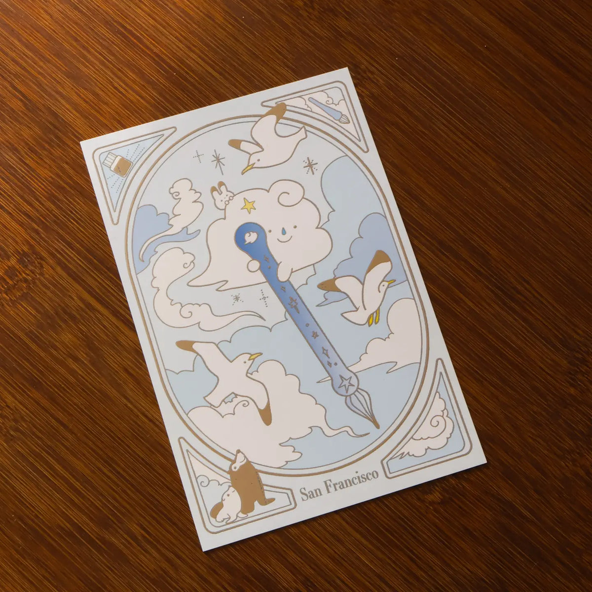 Thousand Skies - Sky Glass Pen Postcard
A playful and colorful illustration to brighten someone's day.
• 4 in x 6 in postcard
• Matte finish with silver embossing
• Heavy Cardstock
Please consider that monitor calibrations are all different. The color you see might slightly differ from the photo.
Design ©Thousand Skies