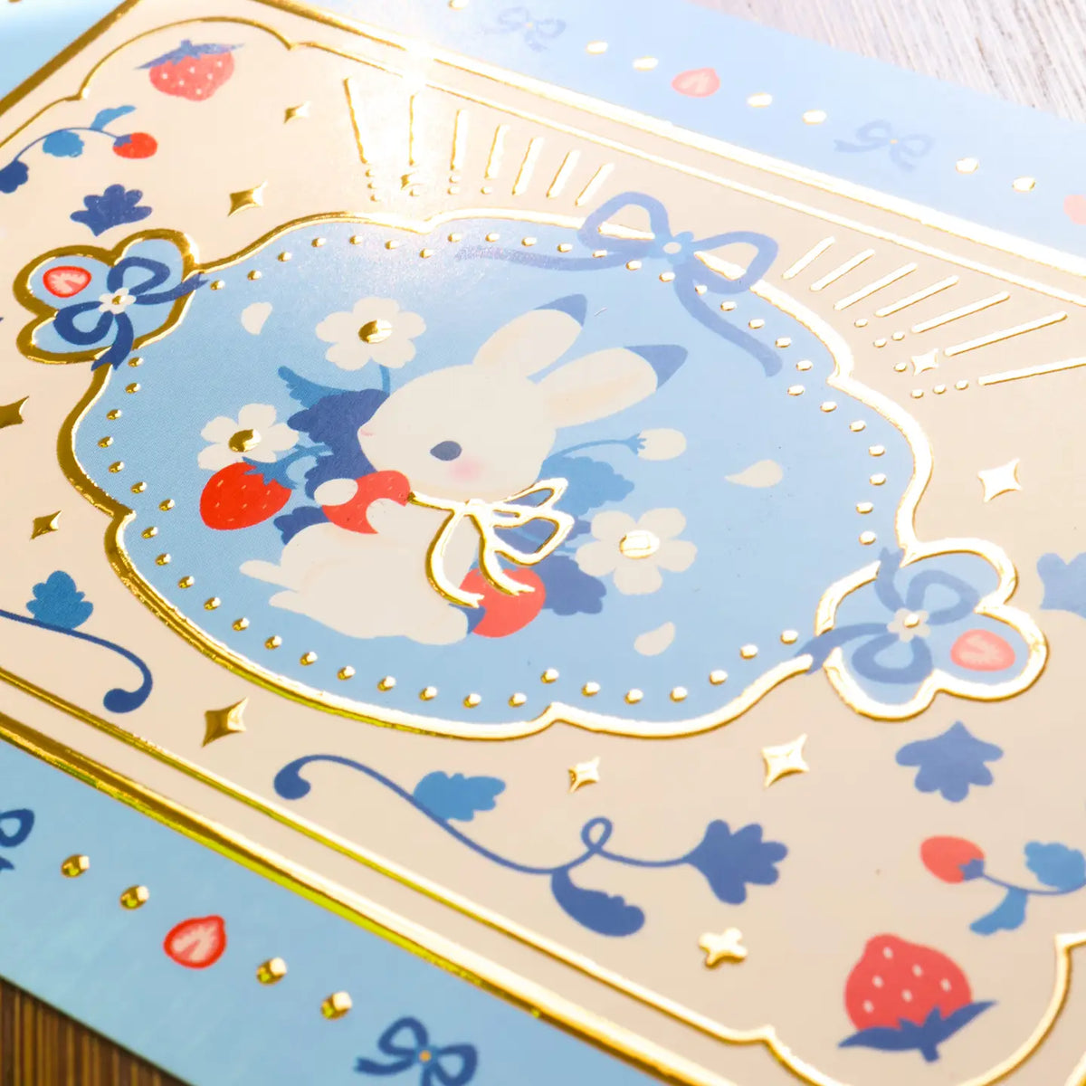 Thousand Skies - Strawberry Bunny Postcard
A playful and colorful illustration to brighten someone's day.
• 4 in x 6 in postcard
• Matte finish with gold embossing
• Heavy Cardstock
Please consider that monitor calibrations are all different. The color you see might slightly differ from the photo.
Design ©Thousand Skies