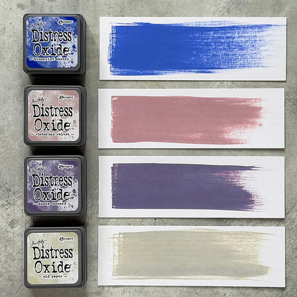 This kit includes Blueprint Sketch, Victorian Velvet, Dusty Concord, Old Paper.