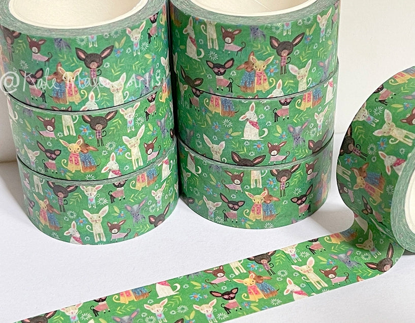 Cinta washi con forma de perrito