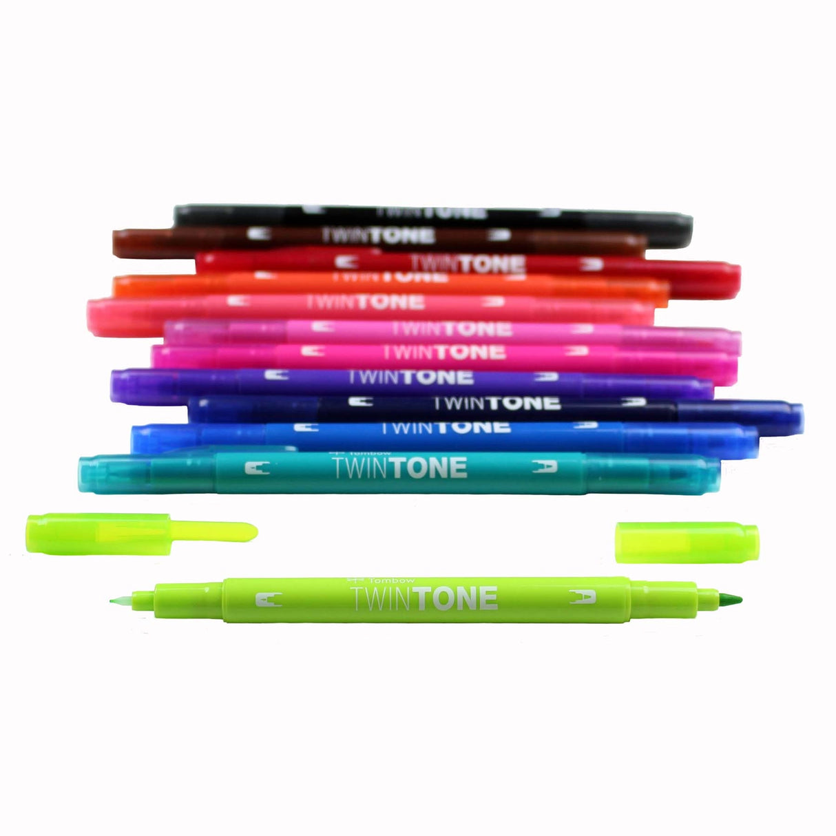 Double-sided marker creates thick or thin lines with two tip choices – broad bullet tip for bold lines or extra-fine tip for detailed, precise lines. Perfect for color-coding and decorating planners, journals, and notebooks. Create fun doodling and lettering styles with a choice of 36 colors. Water-based ink doesn’t bleed through most papers. Durable fiber point tips are long-lasting and maintain shape after use.
Bullet tip 0.8mm; extra-fine tip 0.3mm. 