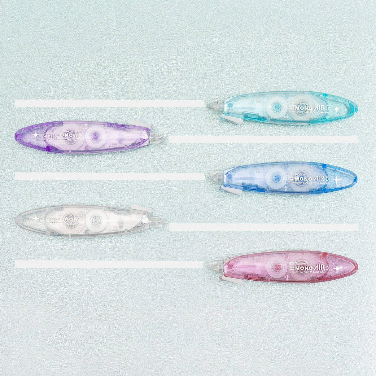 The MONO Graph Mechanical Pencil features Tombow’s shake mechanism for quick lead advancement and a shake lock to prevent accidental extension. The MONO Eraser delivers clean, precise erasing, while 0.5mm HB lead refills keep writing smooth and consistent. The set is completed with MONO Correction Tape, offering clean full coverage with a 5mm width for accurate corrections. 