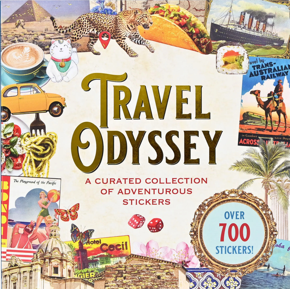 Here is a richly packed sticker book designed for wanderlusters, memory-keepers, and anyone who loves turning their journal or planner into a visual travelogue!
With 50 vibrant pages and more than 700 stickers, it's a treasure trove of global imagery ready to spark your next adventure!