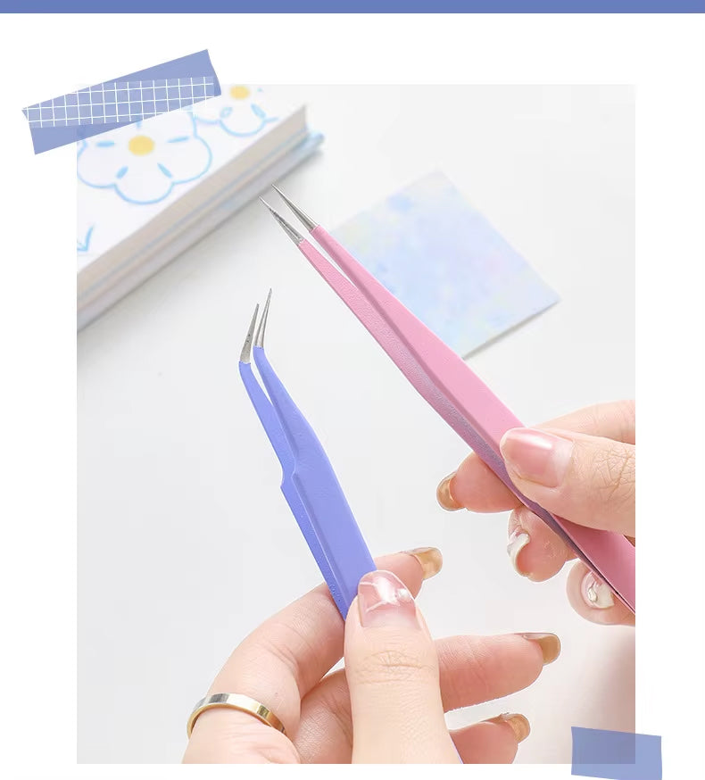 This tool comes in handy for all your craft projects, especially when handling small beads and stickers. These precision tweezers are flexible and convenient. 
