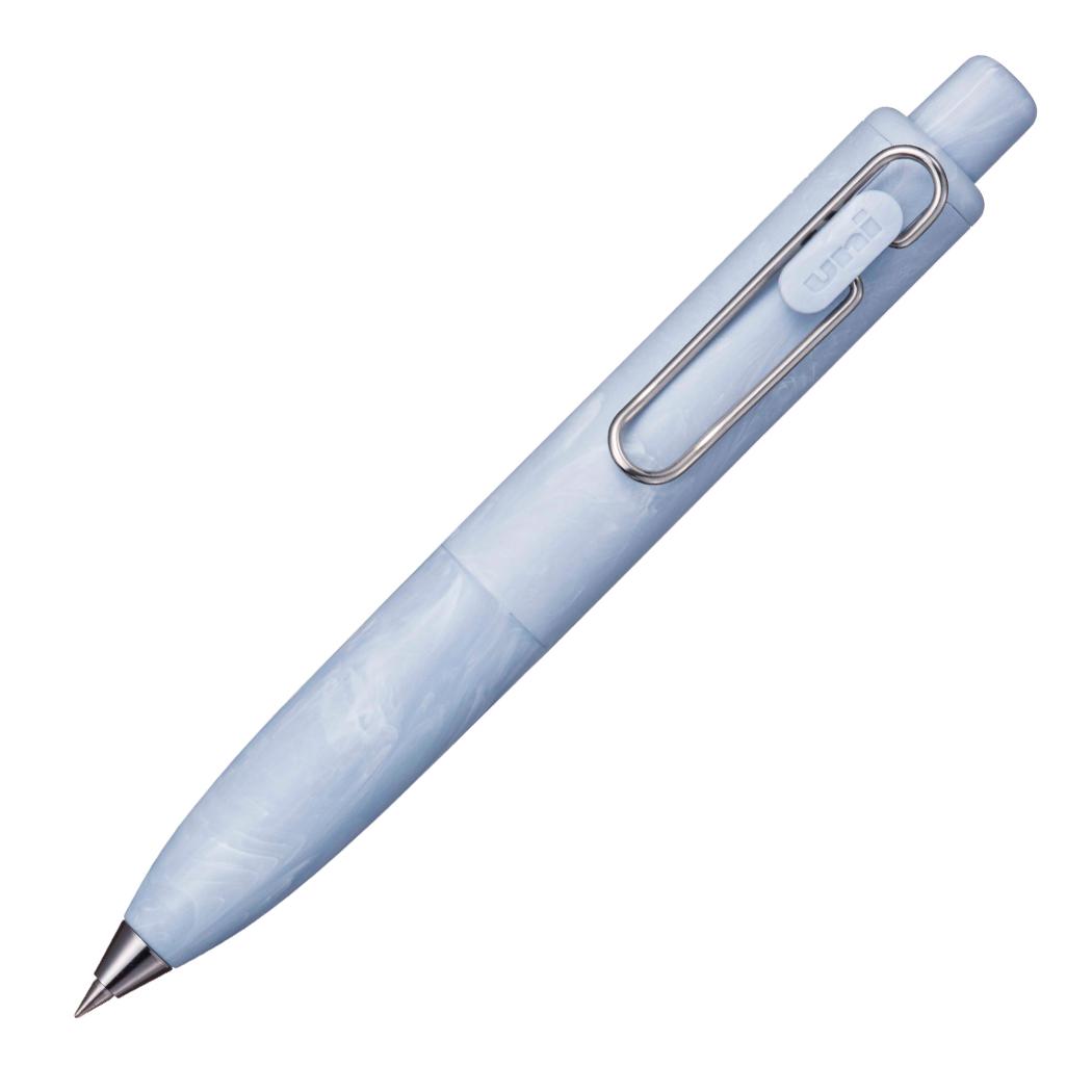 Bolígrafo de gel Uni-ball One P de 0,38 mm, color azul mármol Sabon