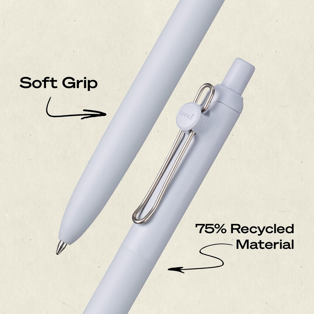 Experience ultra smooth, effortless writing with uniball™ Zento retractable gel pens. The quick-drying liquid gel ink minimizes smudging and ensures no bleed-through to keep pages clean. With a precise 0.7mm point, uniball™ Zento offers a vivid, dark ink crisp, bold lines with every stroke.
Designed for comfort and control, the seamless soft grip is made with 75% recycled material and features minimalist Muted fashion barrel colors for a modern look. Packaged in a convenient 4-count set, Zento pens are ide