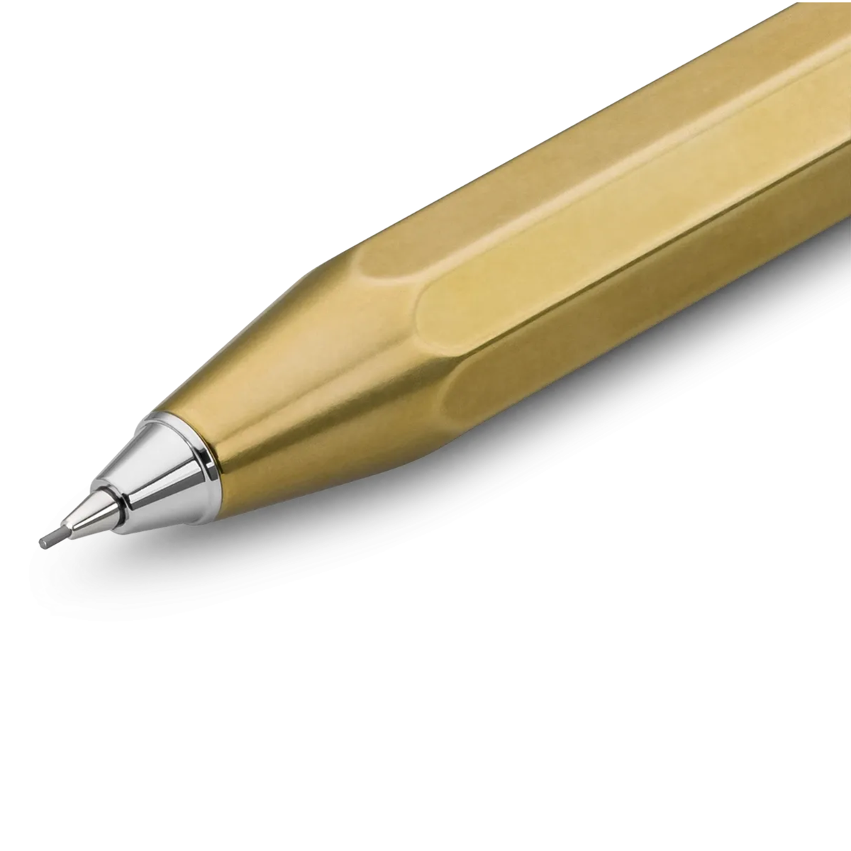 Kaweco Brass SPORT Mechanical Pencil .7mm
Heavy mechanical pencil made of high-quality brass with an individual touch.
Writing instruments of the series Kaweco Brass Sport develop a natural and unique patina during the use. Every mechanical pencil becomes an individual item over time due to this. The sturdy brass is complemented by fine silver elements, such as the logo cap. The writing instrument's high weight already presses slightly onto the paper by itself. This feature makes it possible for you to dr