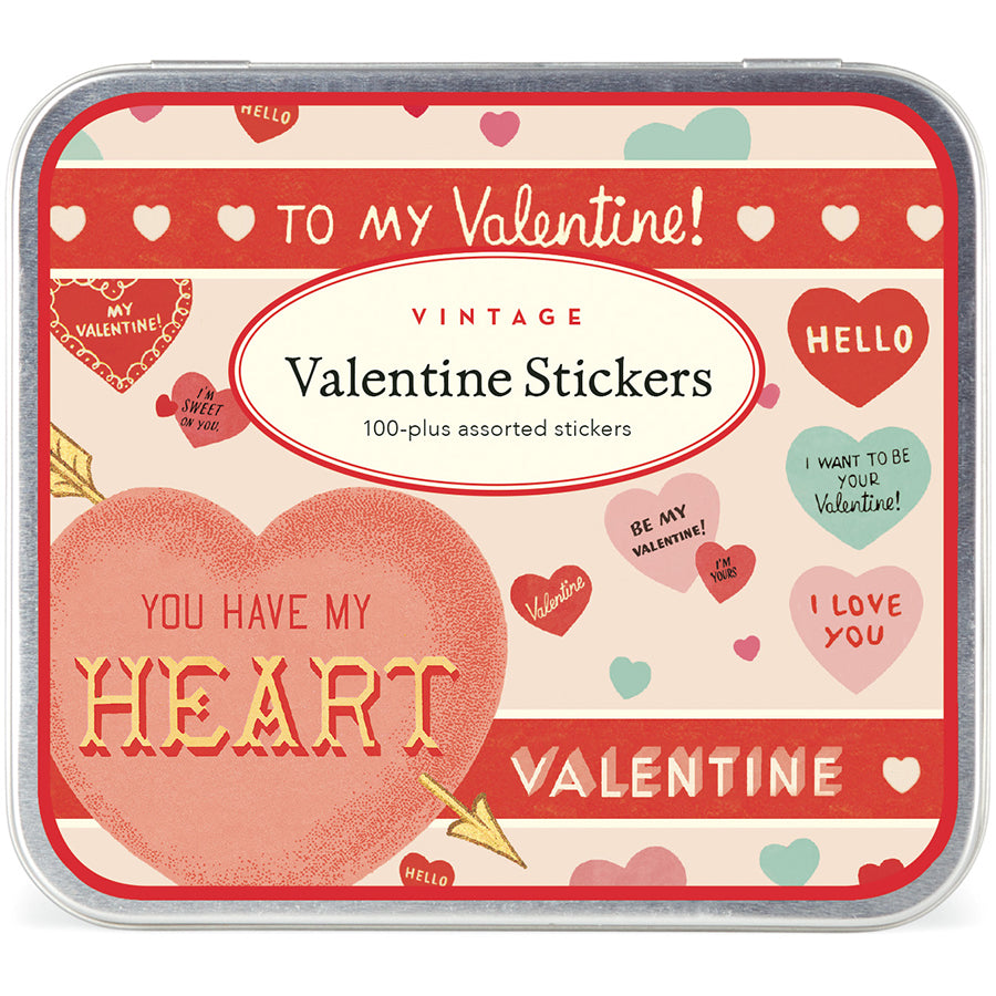 Pegatinas vintage de San Valentín