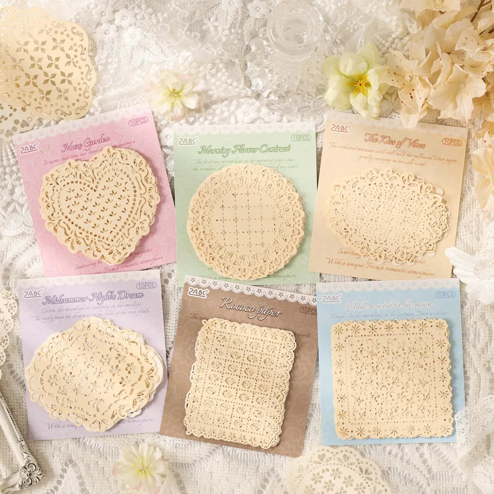 These delightful lacy doilies can be used for a number of projects to great effect or maybe you just want to pop them under your pretty party cupcakes! Perfect for your projects for a pretty delicate effect.
10 Piece Set
2.7in x 3.5in