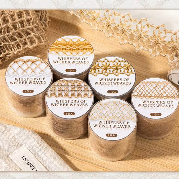 Add a cozy touch to your crafts with the Whiskers of Wicker Weaves Kiss Cut PET Tape. Each kiss‑cut piece is easy to peel and perfect for decorating journals, planners, pen‑pal letters, scrapbooks, and gifts. The soft wicker‑inspired motifs give your pages a gentle, homey touch that feels both cute and calming.
Kiss Cut
Includes 1 roll of PET tape