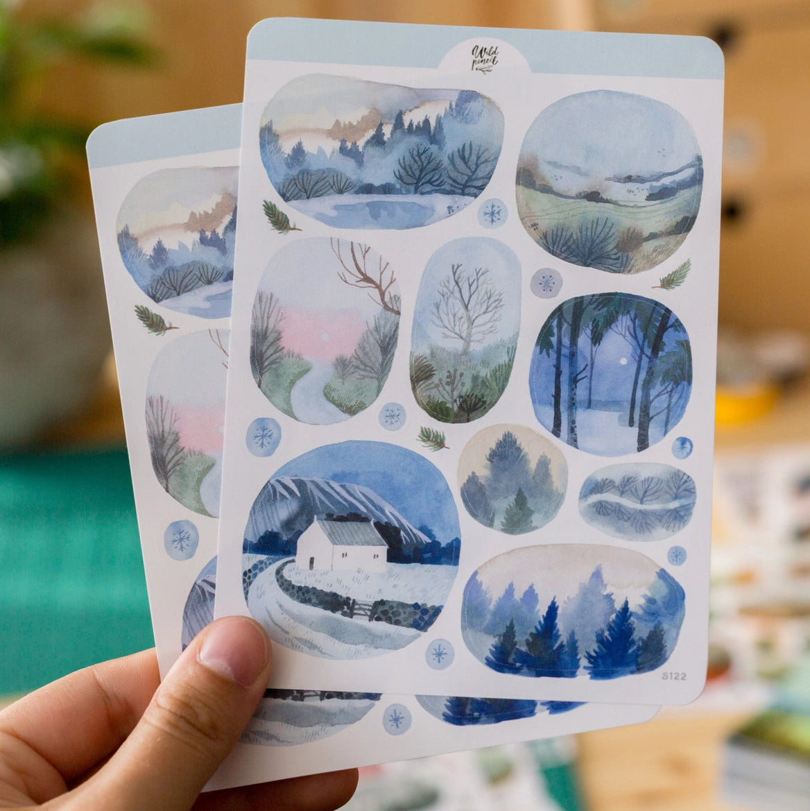 Wild Pencil Studio Sticker Sheet - Windows Into Winter