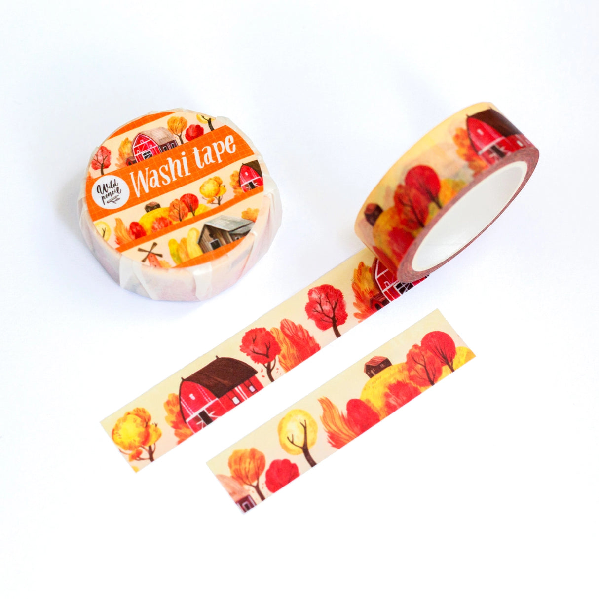 Wild Pencil Studio Washi Tape - Autumn Landscape
✸ WASHI TAPE ✸
Cute washi tape to decorate your journals, seal your envelopes, scrapbook or packages. All the design are my own original. The washi tapes are printed in a traditional factory and are very high quality.
✸ DETAILS ✸
one roll measures 10 m (32.9 feet)
width of the roll is 15 mm (0.6 inch)
packaged in paper