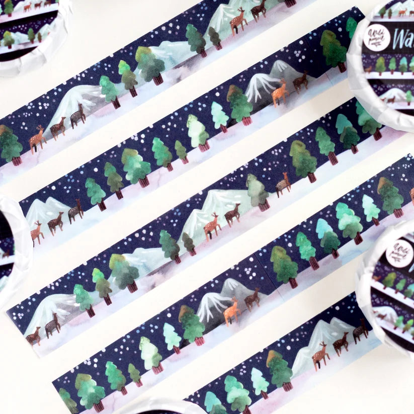 Wild Pencil Studio Washi Tape - Winter Night
✸ WASHI TAPE ✸
Cute washi tape to decorate your journals, seal your envelopes, scrapbook or packages. All the design are my own original. The washi tapes are printed in a traditional factory and are very high quality.
✸ DETAILS ✸
one roll measures 10 m (32.9 feet)
width of the roll is 20 mm (0.6 inch)
packaged in paper