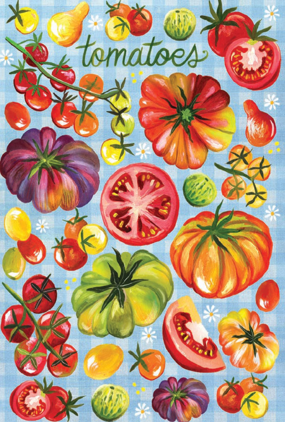 The first postcard collection from beloved illustrator Katie Daisy, curated for all wildflower lovers.
Bouquets of wildflowers, vibrant fresh fruit, perfect sun-ripened tomatoes, inspirational quotes, and more! This 100-piece postcard collection is bursting with the wonderful, whimsical art of bestselling author and illustrator Katie Daisy. Used as correspondence or as miniature pieces of art to adorn walls, desks, or bulletin boards, these beautifully illustrated postcards are sure to evoke sunshine and j