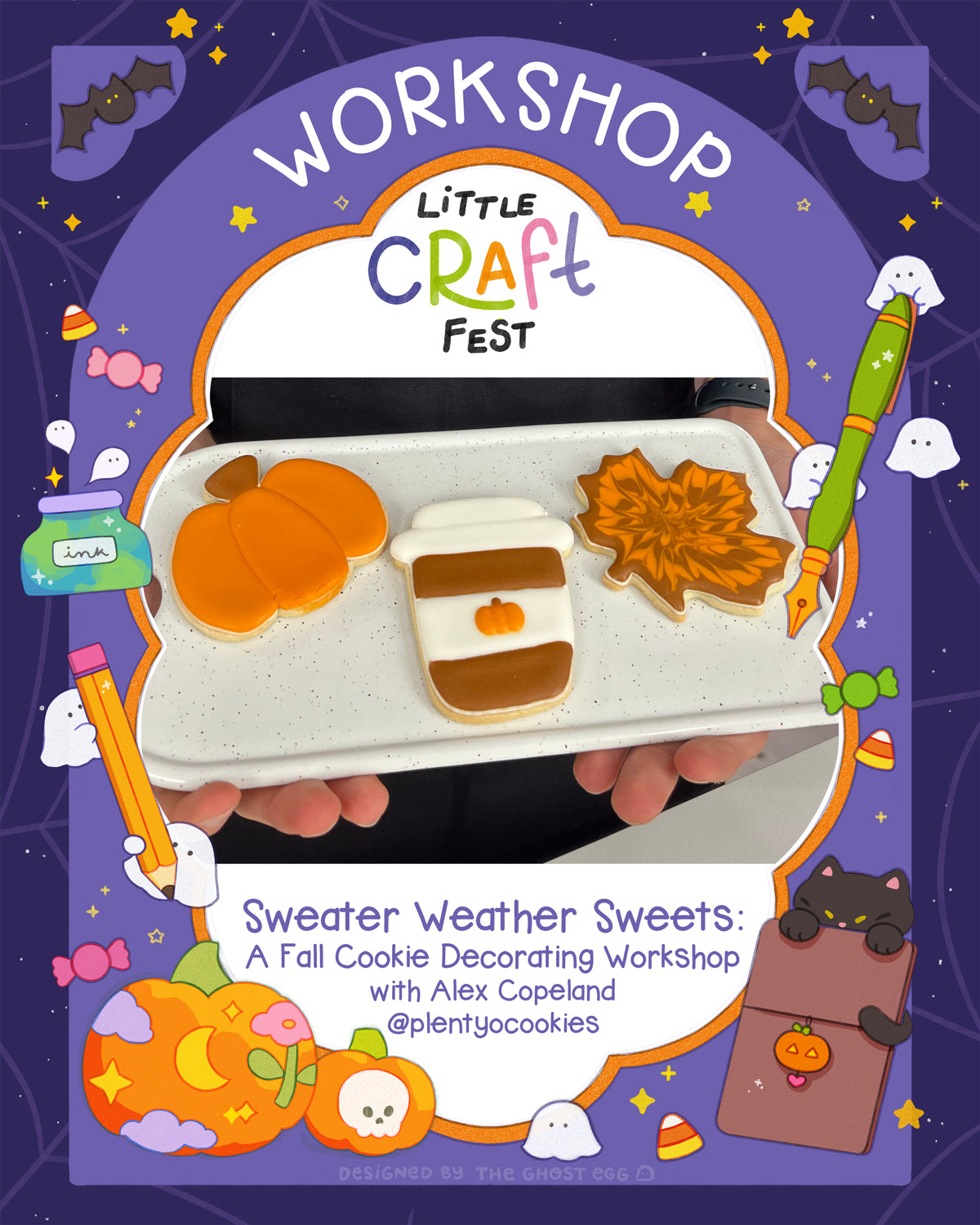 Sweater Weather Sweets: A Fall Cookie Decorating Workshop with Alex Copeland