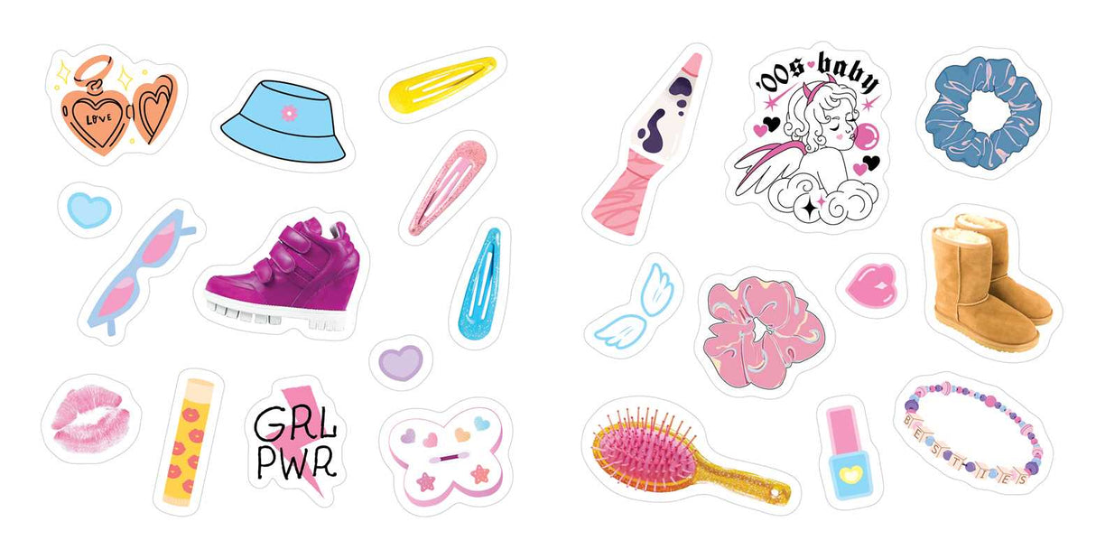 Embrace the Y2K aesthetic with over 500 retro stickers perfect for ’90s nostalgia, scrapbooking, personalizing your space, and adding a unique style to laptops, water bottles, and more!
Flip phones, chunky platform shoes, mixtapes, scrunchies, sunglasses, and everything bedazzled—what’s not to love about the Y2K aesthetic? This Y2K sticker collection offers 500 retro stickers perfect for ’90s and early aughts nostalgia. Personalize your everyday items with Y2K stickers, adding a nostalgic touch to laptops,