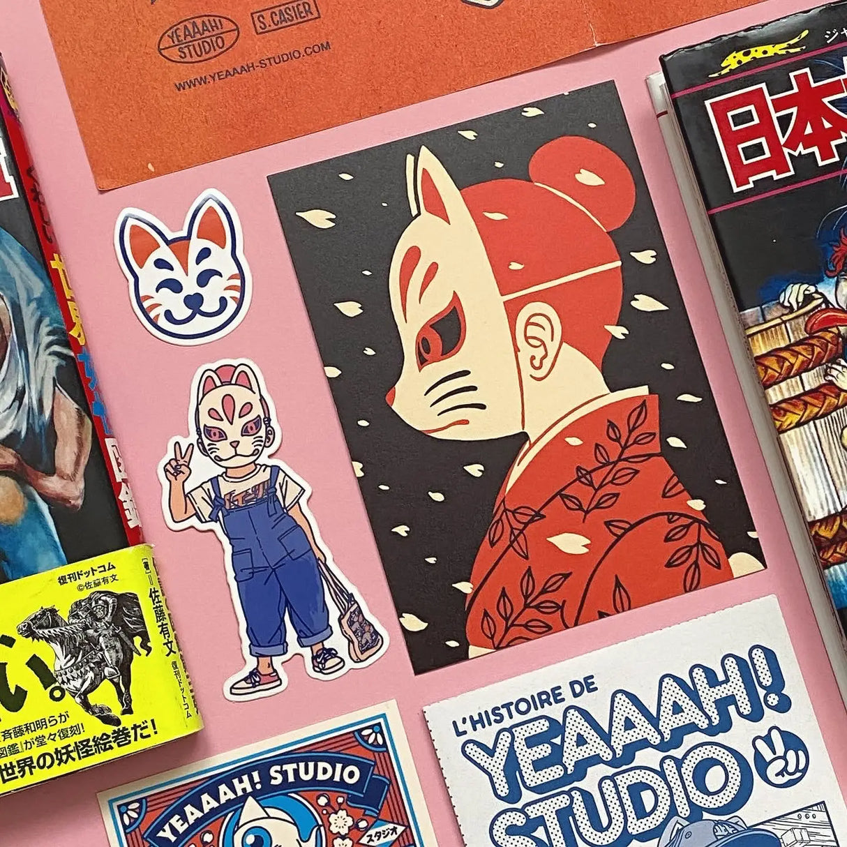 Meet Ina, one of our original characters inspired by Japanese pop culture.
Like her father - the famous wrestler Great Kitsune - she never takes off her kitsune mask (kitsune means “fox” in Japanese). Its name is a tribute to the goddess Inari.
• Postcard size A6 (14.8 × 10.5 cm)
•Fedrigoni Arena 300g/m2 FSC certified paper
• Printed in France