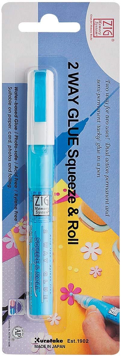 These unique glue pens have two distinct bond types. When applying for a long-lasting bond, use when glue is blue and wet. In a few moments, it turns clear after drying, giving a temporary bond. This glue is perfect for paper, cards, photos, and foiling!
Water-based glue
Photo-safe
Acid free
Xylene free