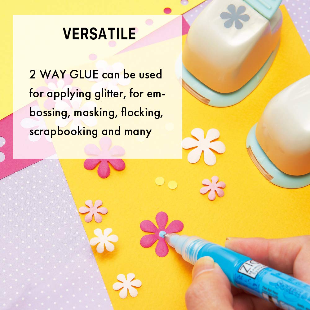 These unique glue pens have two distinct bond types. When applying for a long-lasting bond, use when glue is blue and wet. In a few moments, it turns clear after drying, giving a temporary bond. This glue is perfect for paper, cards, photos, and foiling!
Water-based glue
Photo-safe
Acid free
Xylene free