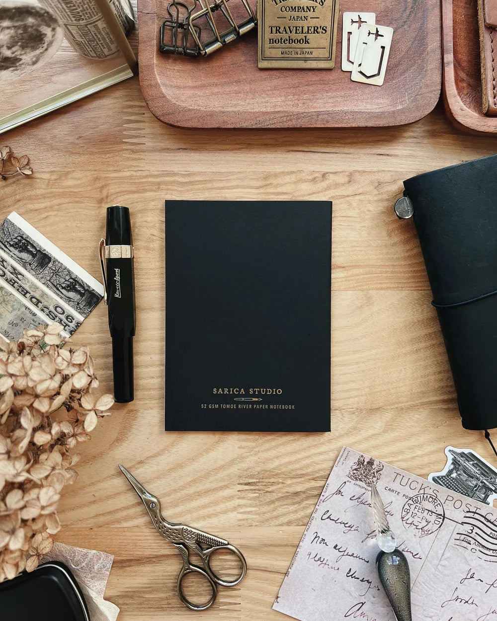 Sarica Studio Black Notebook (Passport TN Size)