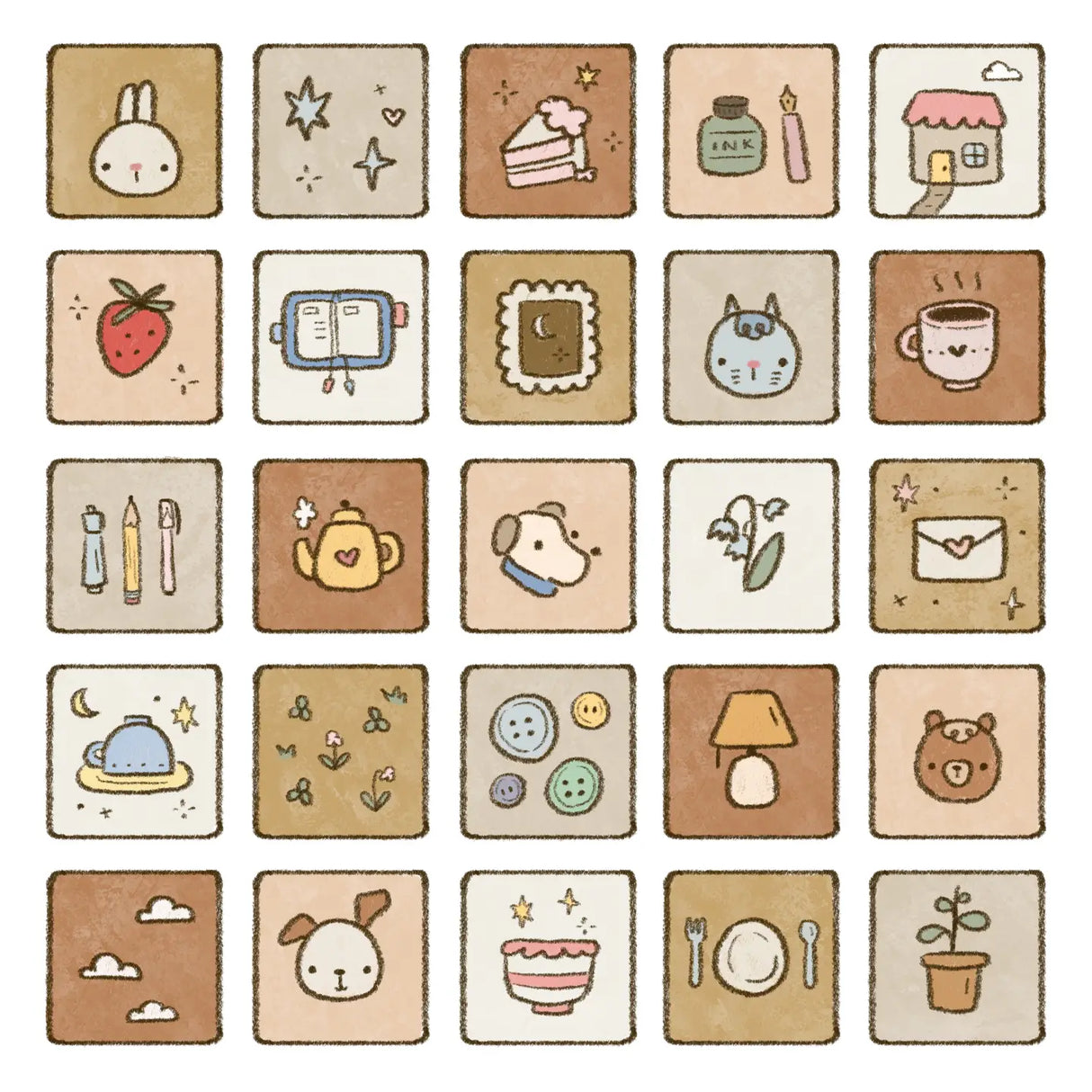 Patchwork Kiss Cut Sticker Roll