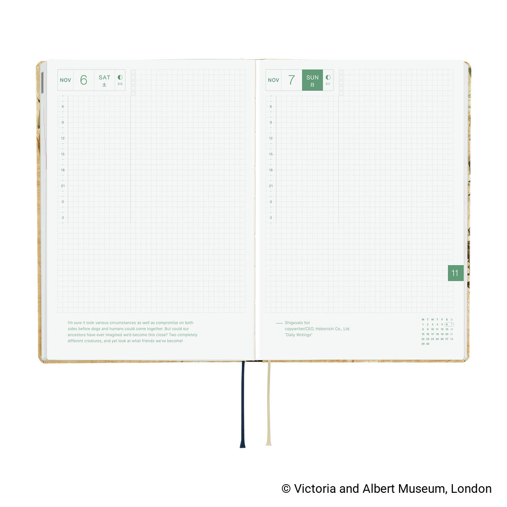 Hobonichi Techo HON A5 - V&A Series: Vine