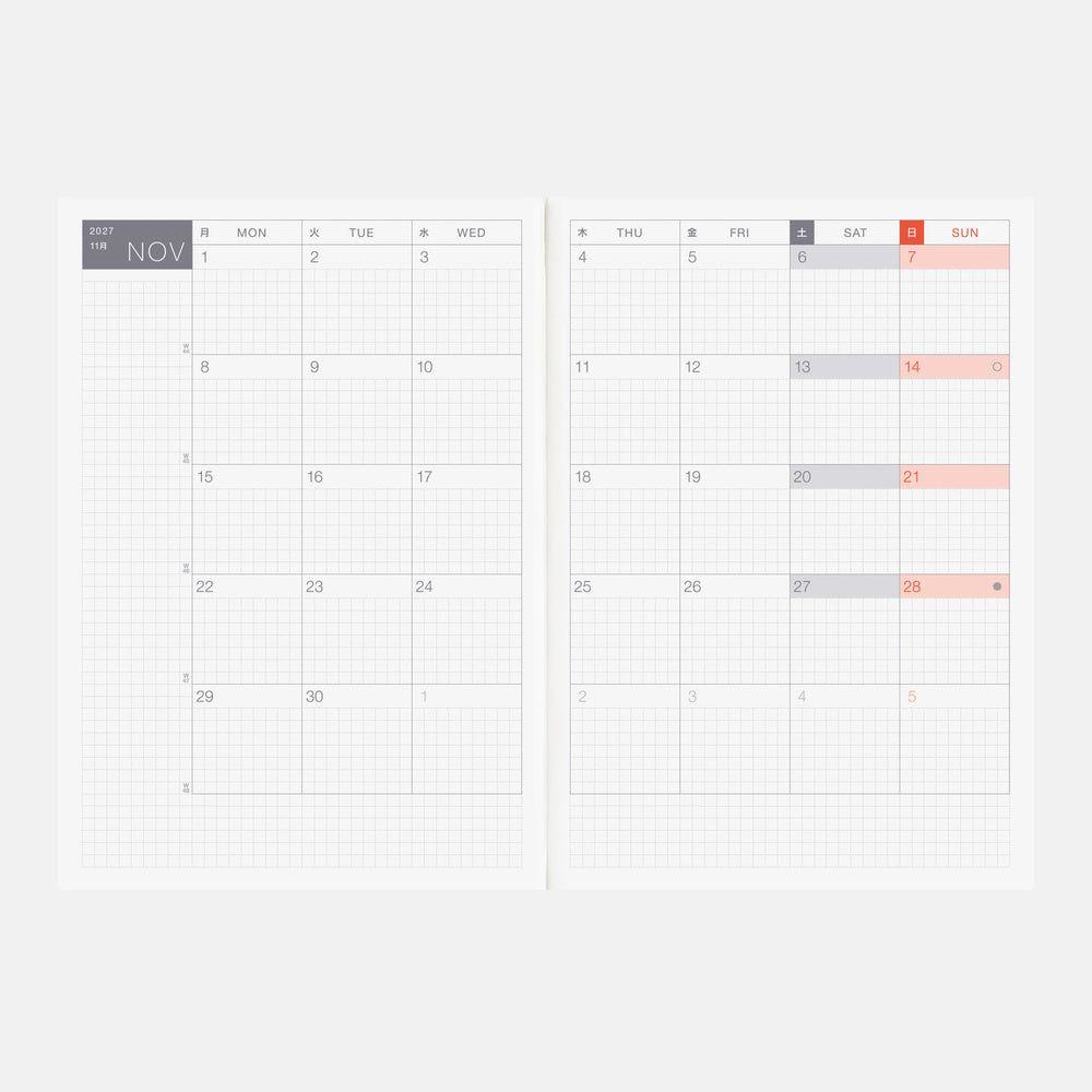 Hobonichi Techo 2027 English Cousin Book - A5
