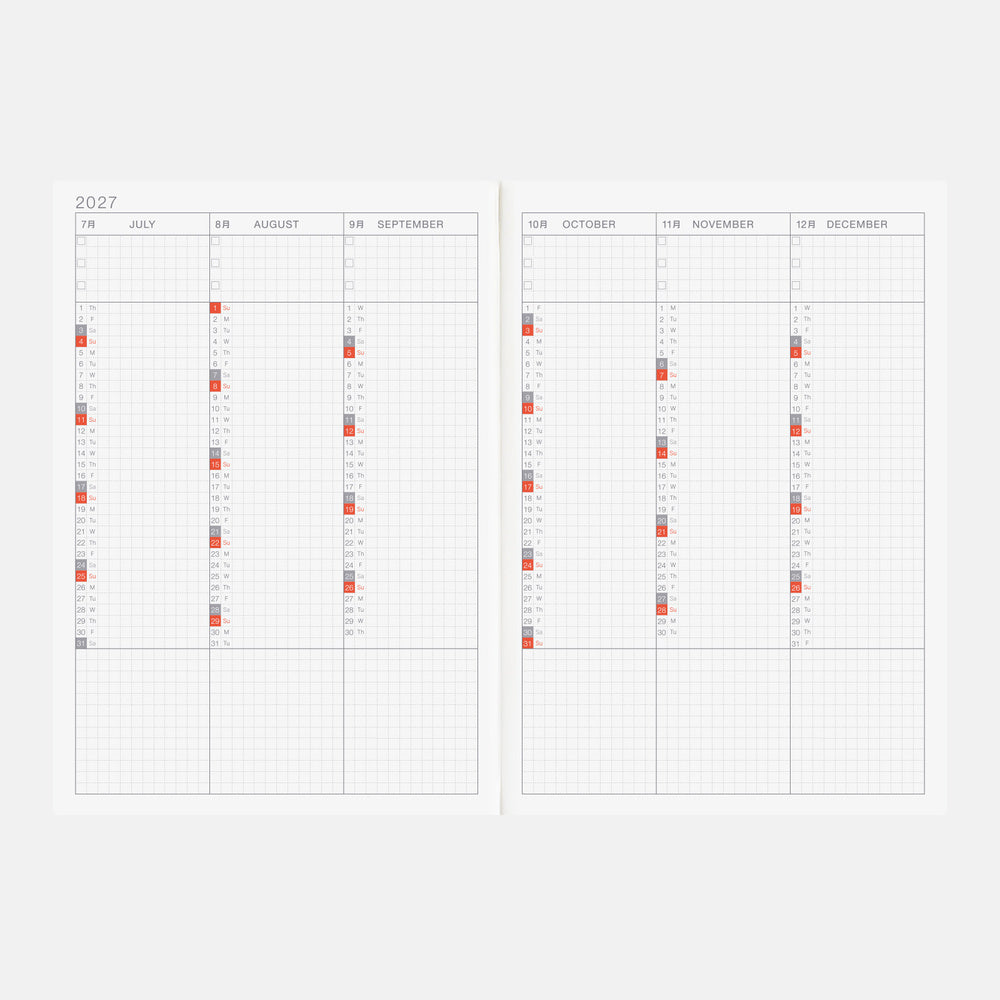 Hobonichi Techo 2027 English Cousin Book - A5