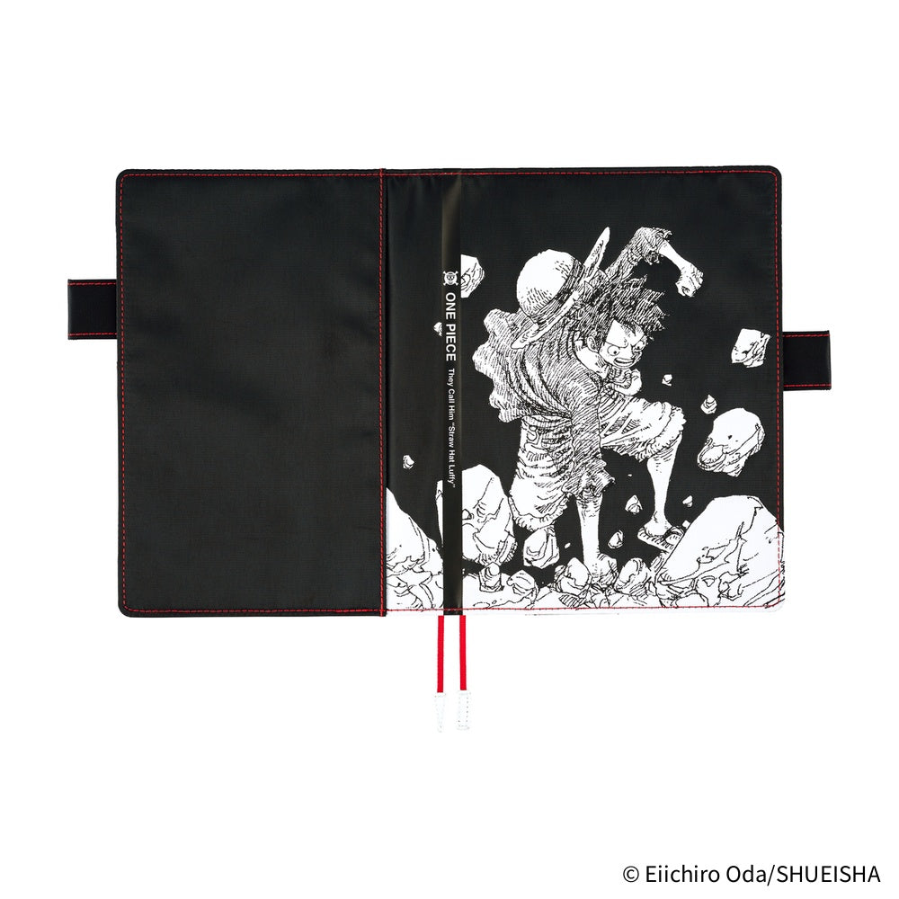 Hobonichi Techo A5 Cover - ONE PIECE magazine Straw Hat Luffy (Black)