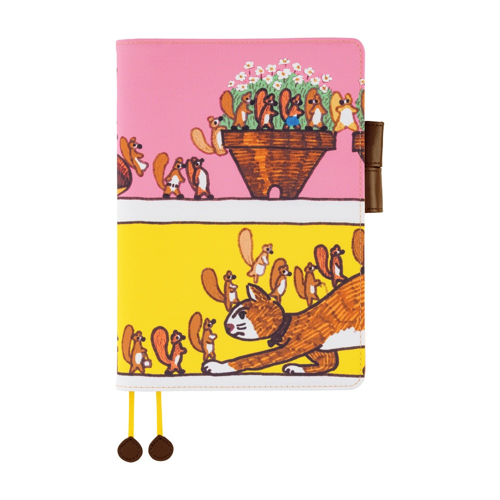 Hobonichi Techo A5 Cover - 100%ORANGE: Where’s the Squirrel Going