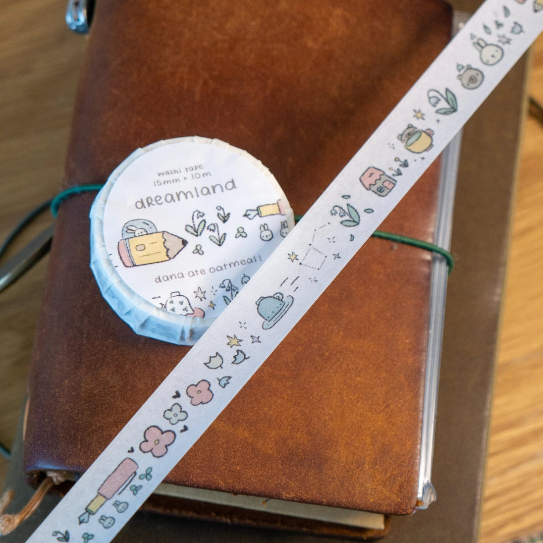 Enjoy a trip to dreamland, where stationery items are waiting
1 washi tape roll
15 mm x 10 m