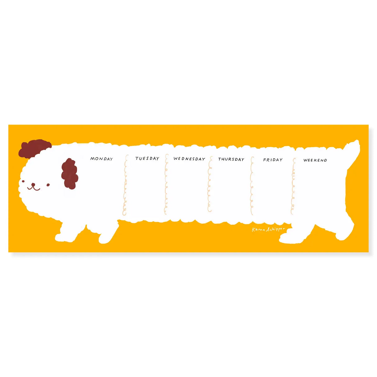 Karen Schipper - Daisy Dog Weekly Desk Planner