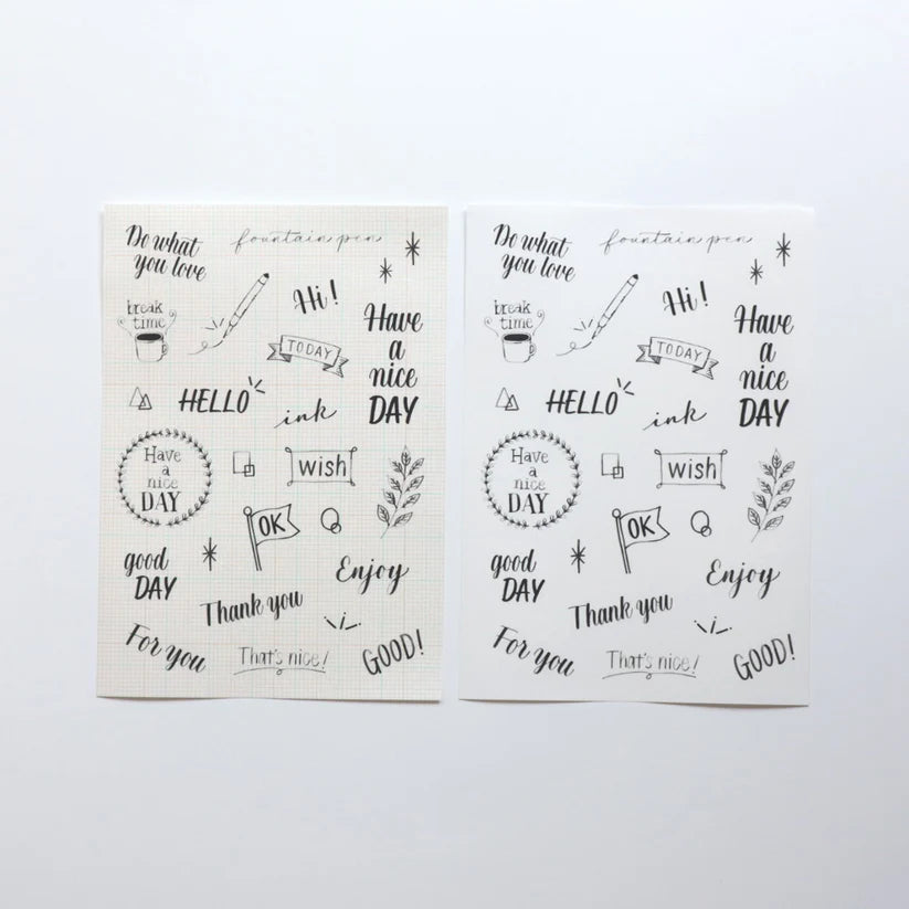 Hand Lettering Sticker Sheet by forme.
The handwriting of popular hand lettering writer Bechori has been made into a masking sticker!