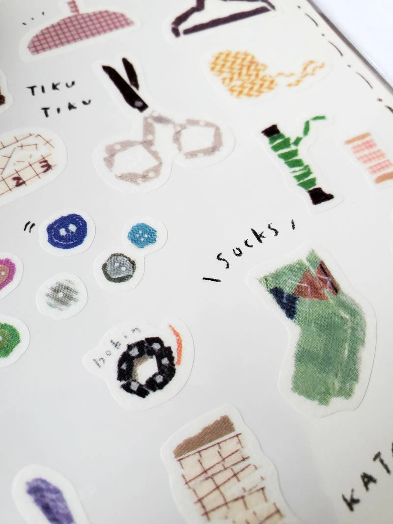Saien x Miki Tamura Sticker Sheet - Sewing