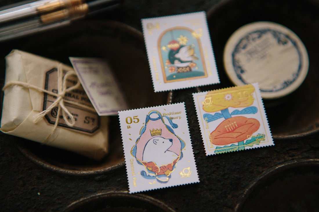 OURS Studio Bedtime Story Stamp Style Sticker