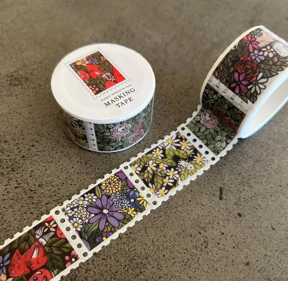 jb0xtchi Stamp Washi Tape - Flowers
The flowers washi tape was illustrated by jb0xtchi (Jessica Ng). jb0xtchi creates stationary and small trinkets from whimsical ideas in the form of painting using ink, watercolour, and gouache.