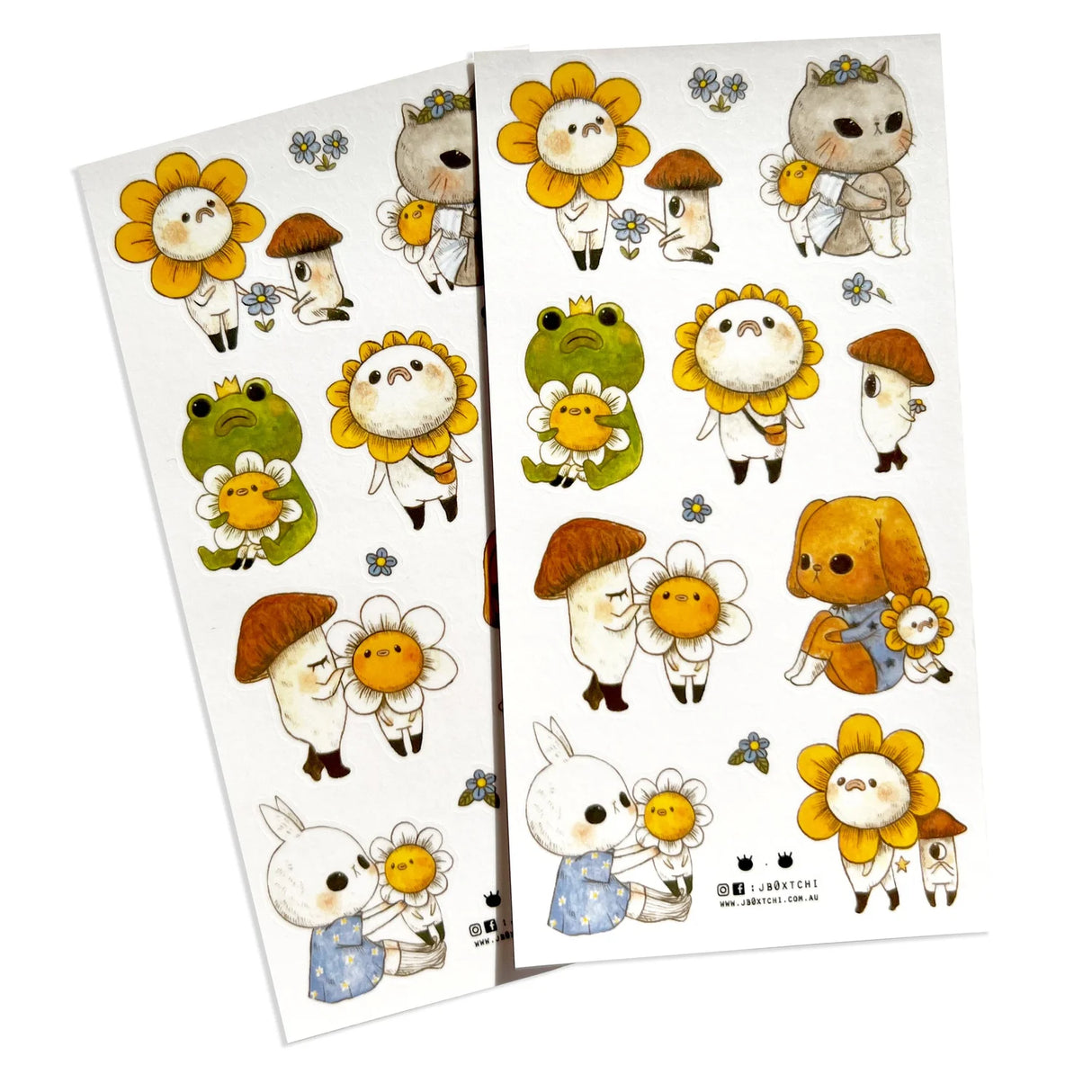 This whimsical themed washi sticker sheet was illustrated by jb0xtchi (Jessica Ng). jb0xtchi creates stationary and small trinkets from whimsical ideas in the form of painting using ink, watercolour, and gouache.
Washi Material Sticker Sheet
Height: 170mm x Width: 90mm
Includes 1 sticker sheet