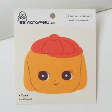 Fueki Vinyl Sticker by natamori
✿ approx. 4.5 × 6.5 cm
✿ on a 3" × 3.5" sheet, easy to peel and stick
✿ matte vinyl sticker
✿ water- and scratch-resistant
🚫 not dishwasher safe