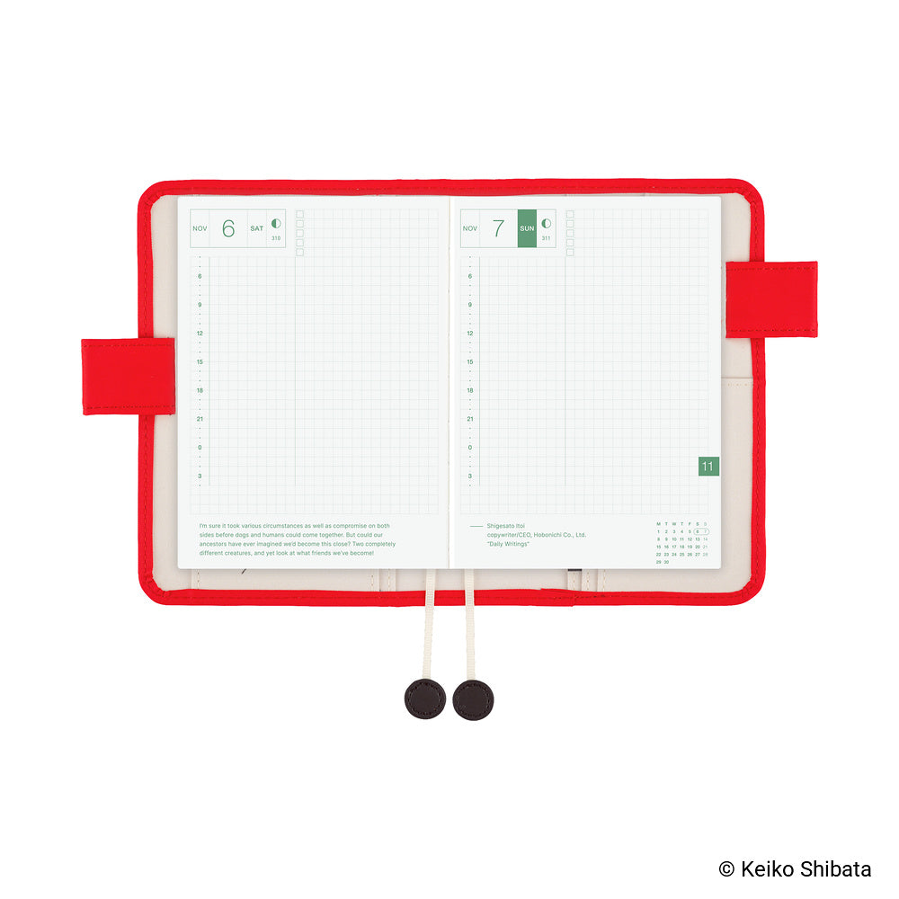 Hobonichi Techo A6 Cover Keiko Shibata: Bus management by Mr. and Mrs. Inoue