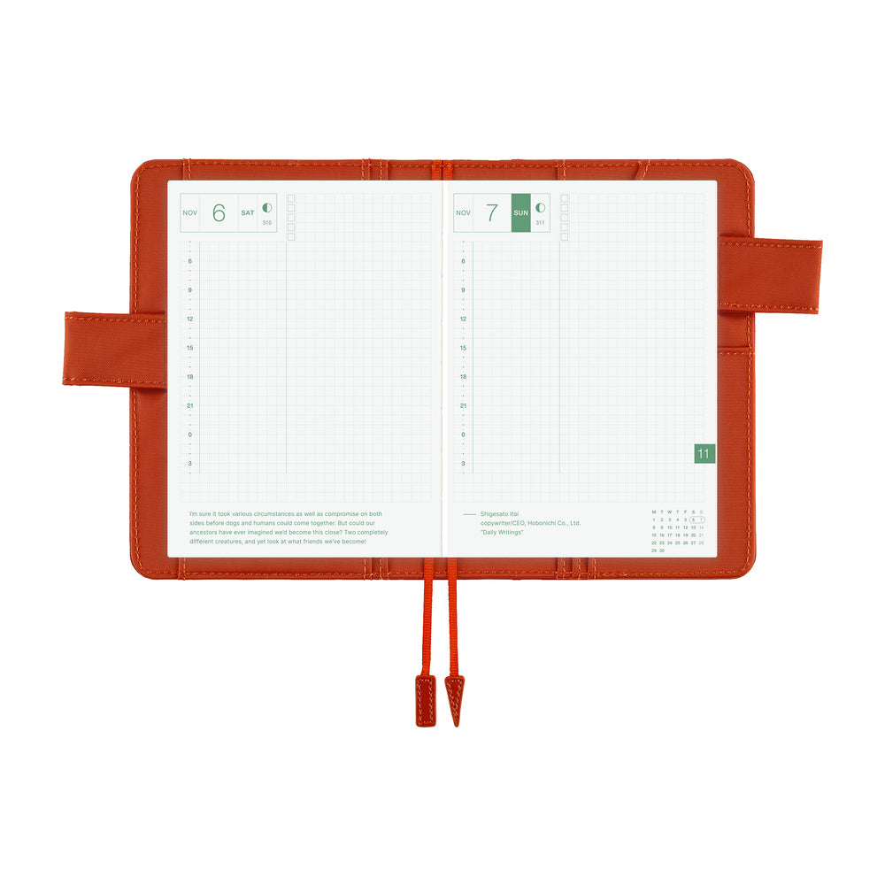 Hobonichi Techo A6 Cover Colors: Bordeaux Teracotta