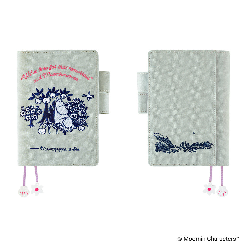 Hobonichi Techo A6 Cover Moomin: My Yard (Pale Mint)