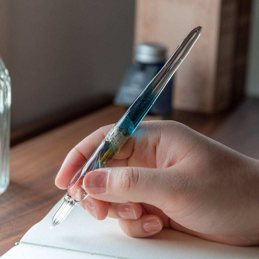 Tsukuyomi Blue Glass Dip Pen
