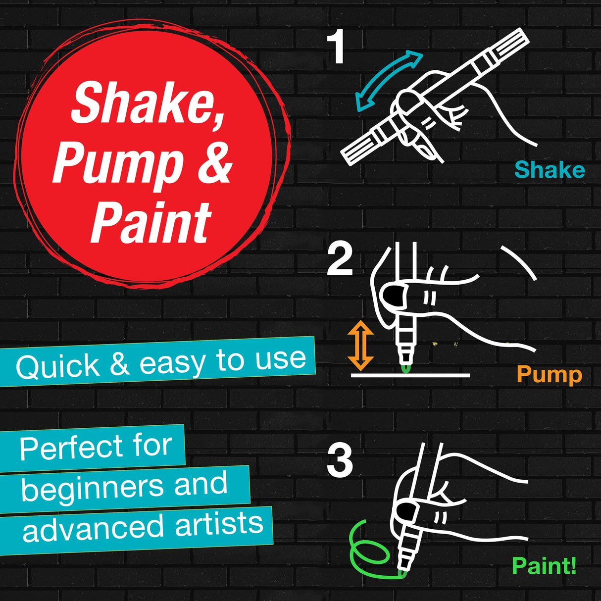 Faber-Castell Black Edition Shake & Paint Markers - Black & White 2ct