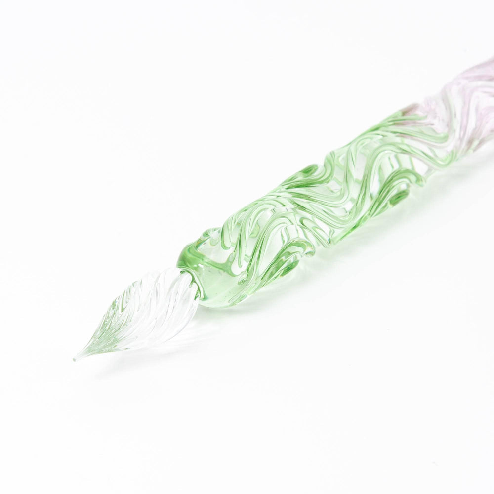 Warbling White-eye Glass Dip Pen