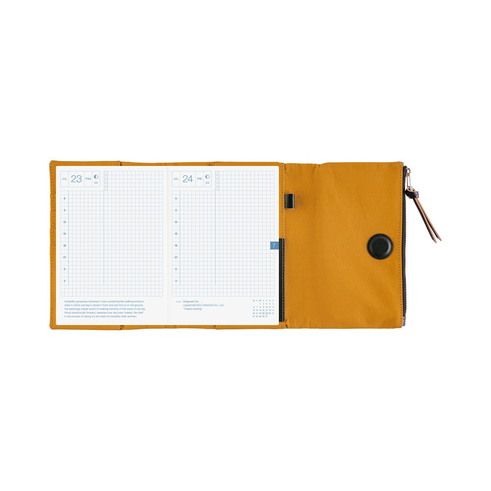 Hobonichi Techo A6 Cover Tragen: Mustard