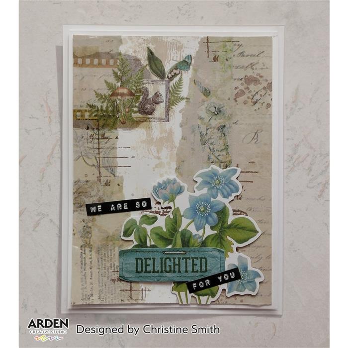 Arden Creative Studio Maker Series Fern Valley 4 in x 6 in Layering Clear Stamp Set