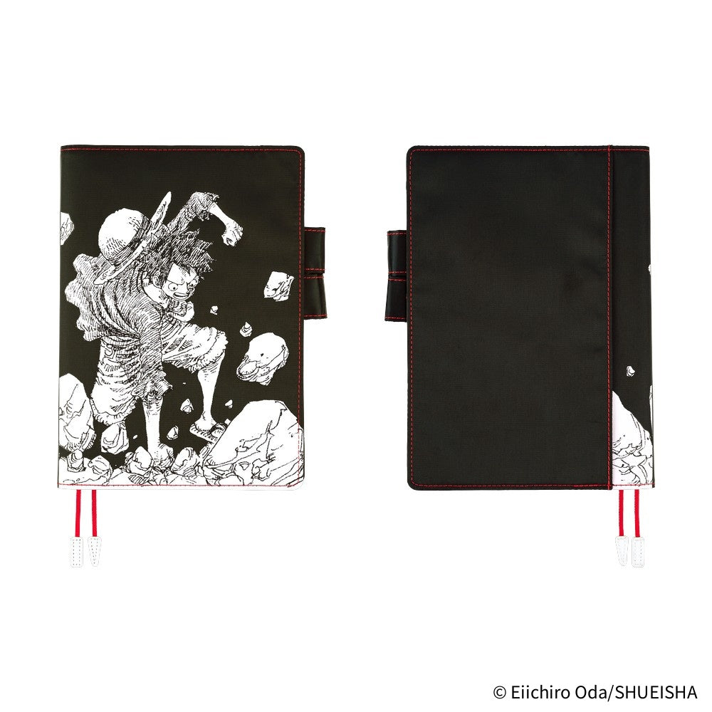 Hobonichi Techo A5 Cover - ONE PIECE magazine Straw Hat Luffy (Black)