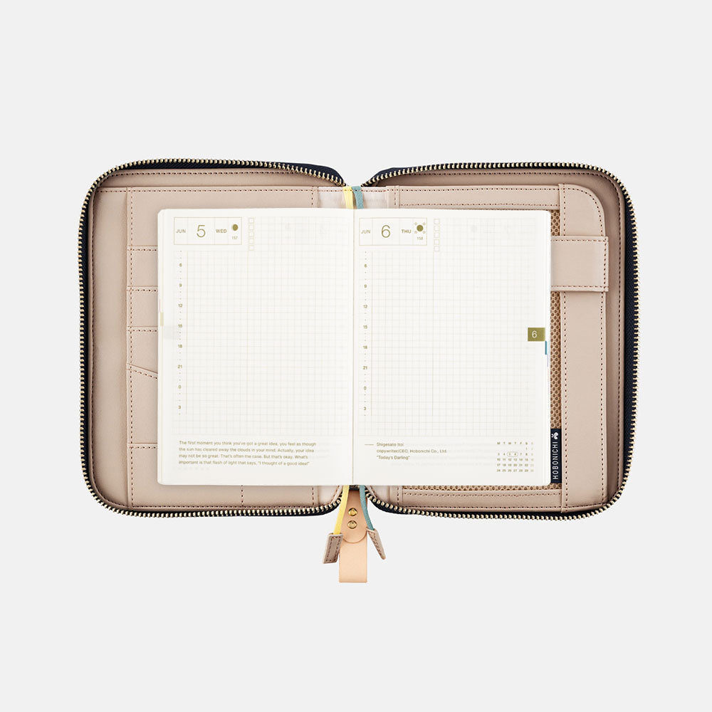 Hobonichi 2025 A6 Cover - mina perhonen: symphony (Navy)